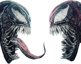 Venom vs Carnage Drawing Digital Download File ***DIGITAL PRODUCT FILE***