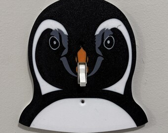 3d Printed Multi-Color Penguin Light Switch Cover
