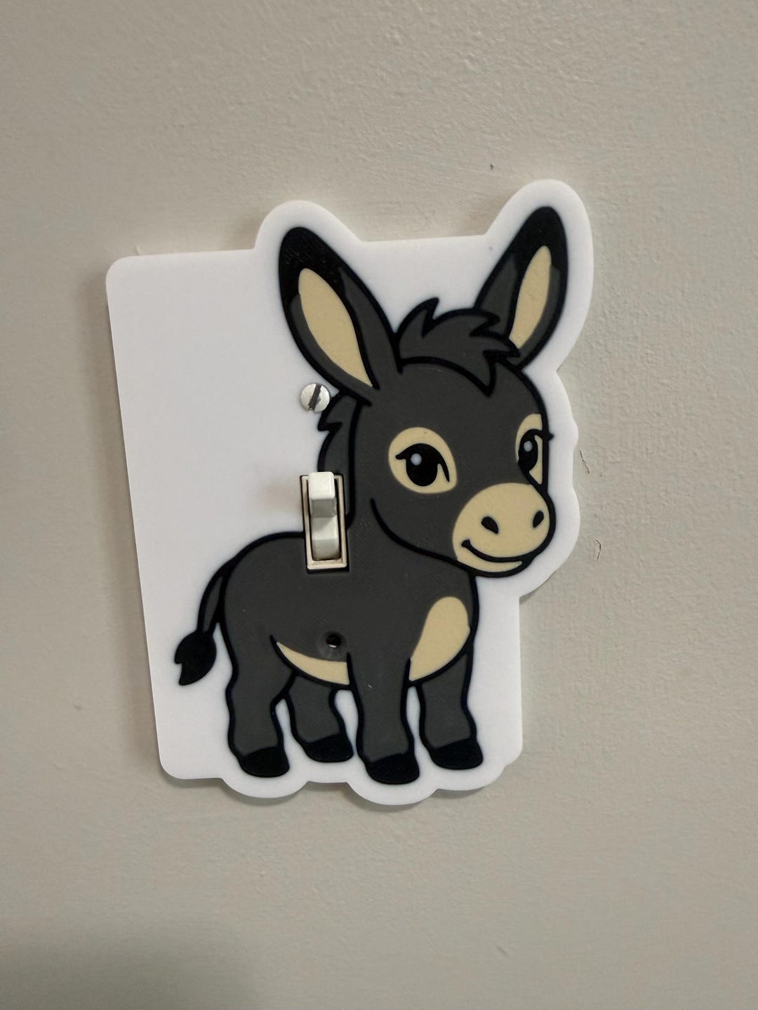 Donkey Light Box 3d Printed Multi-color Cute Baby Donkey Light Switch Cover - Etsy