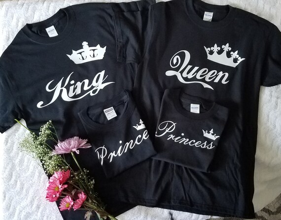 Black King Queen Tshirt Prince Princess Shirt Family Etsy