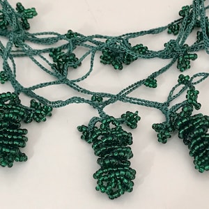 Collana all'uncinetto con perline, collana importante per le mamme, modello di perline di semi, gioielli con perline per San Valentino, modello di uva per accessorio per capelli,