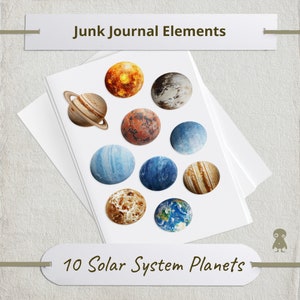 Zonnestelsel Planeten Digitale kunstset ruimte PNG-afbeeldingen astronomie onderwijs Sci-Fi game graphics ongewenste tijdschrift astronomie collectieontwerp