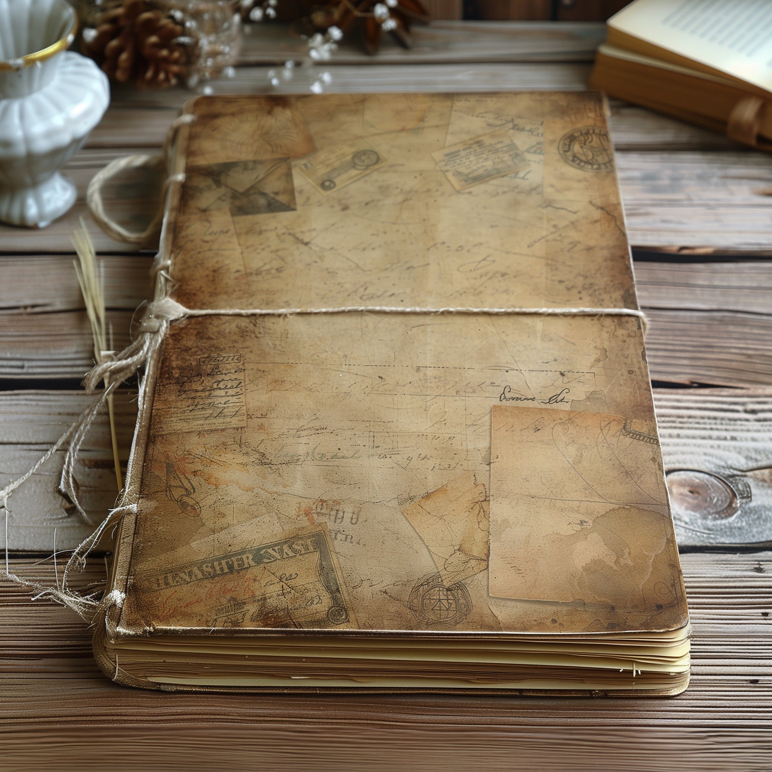 Gritty Pages Gritty Notes 12 Pages Vintage Ephemera Collage Sheet Digital Junk ...