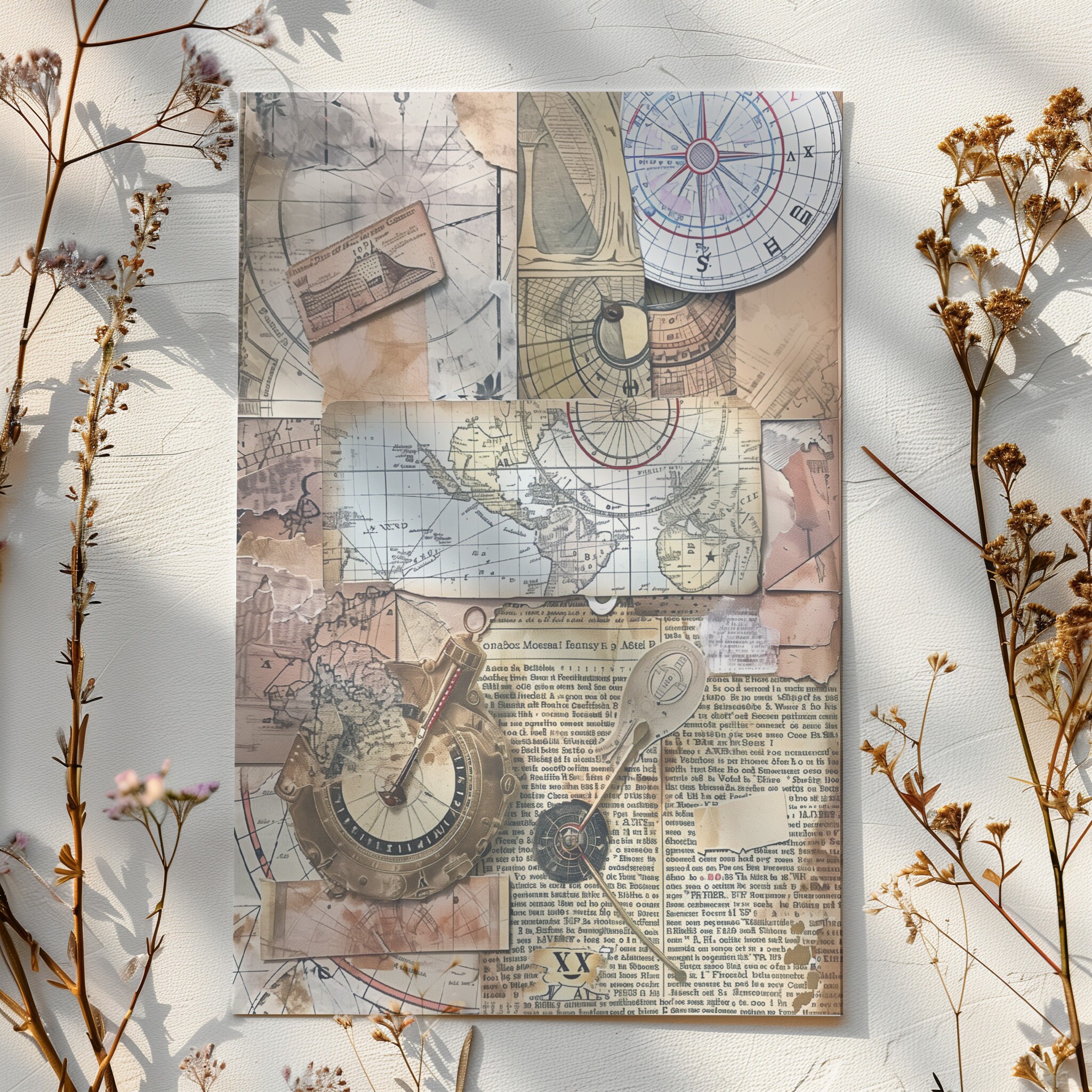 4 Renaissance Exploration Digital Papers, Astronomical and Nautical ...
