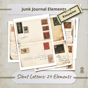 Vintage kortstondige oude brief ansichtkaart digitaal collageblad ongewenste dagboek antiek schrijven scrapbooking ambachtelijke levering briefpapier afdrukbare kunst