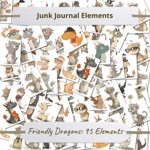 Schattige drakenillustraties set grillige personages met hoeden en sjaals perfect voor kinderen ambachten kinderkamer inrichting schattige draken plakboek