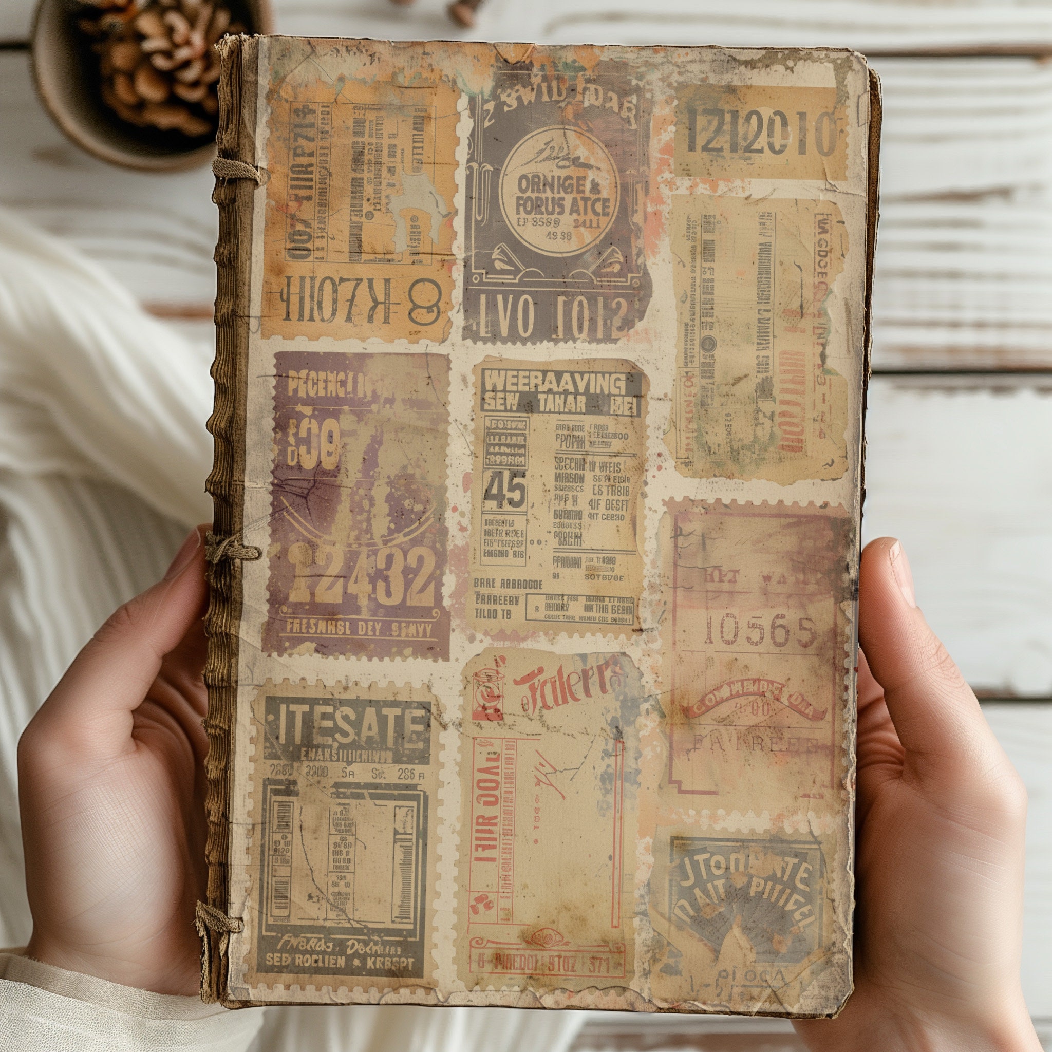 4 Retro Ephemera Digital Collage Sheets Junk Journal Kit Scrapbooking ...