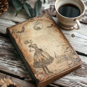 Halloween Gothic Witch Junk Journal Kit With 1 Haunting Illustration ...