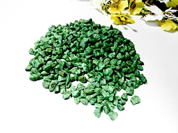 Green Tiny Natural Stones 5 Oz Colored Mosaic Garden Chip Etsy