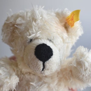 Llavero De Peluche Steiff Lotte – Osito Teddy Blanco, 12cm, Suave Y Lavable