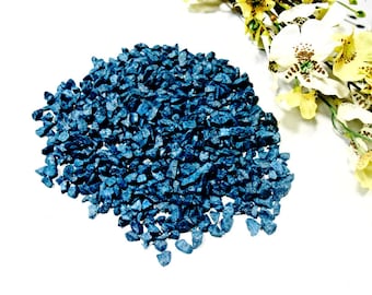 Blue Tiny Natural Stones 5 oz Colored Mosaic Garden Chip Gravels Pebbles Small Terrarium Accessories Fish Aquarium Supplies Indoor Art Decor