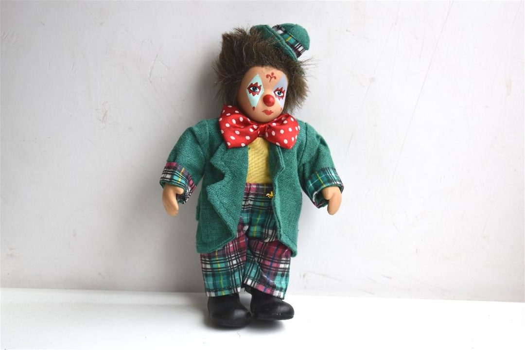Fenteer Porzellan-Clownpuppe – Bunte Desktop-Deko Fürs Zuhause Oder Büro, 25 Cm Hoch