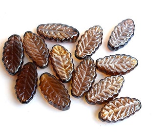 12 Glass Stained Tree Leaf 50 mm Pebble Leaves Crystal Rainbow Polished Nuggets Decorative Stones Multicolor Clear Mosaic Garden Decor Tiles