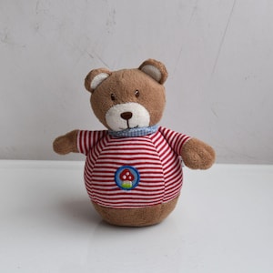 Vintage 7&quot; Die Spiegelburg Standing Up Teddy Bear Plush Stuffed Soft Toy European Germany Kids Nursery Room MCM Decor Animal Figurine
