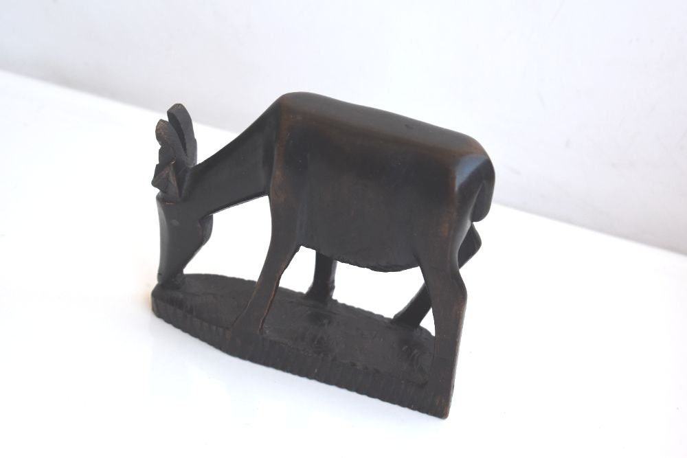 Vintage Donkey Wooden Figurine Statue Doll Minimalist Art Hand Etsy