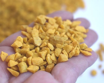 Yellow Tiny Natural Stones 5 oz Colored Mosaic Garden Chip Gravels Pebbles Small Terrarium Accessories Fish Aquarium Supplies Indoor Decor