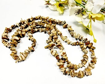 Raw Picture jasper Chips Beads Cut Rough Gemstone Pebble Natural Mineral Gem 5-8 mm 36 inch Strand Nugget Tumbled Irregular Stone Crystal