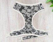 female floral dog harness girl lace print dog harness vest designer flower dog harness custom black dog harness Small medium dog harness