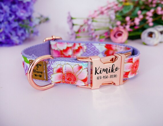 Japanese Kimono Collar/ Girl Floral Dog ...