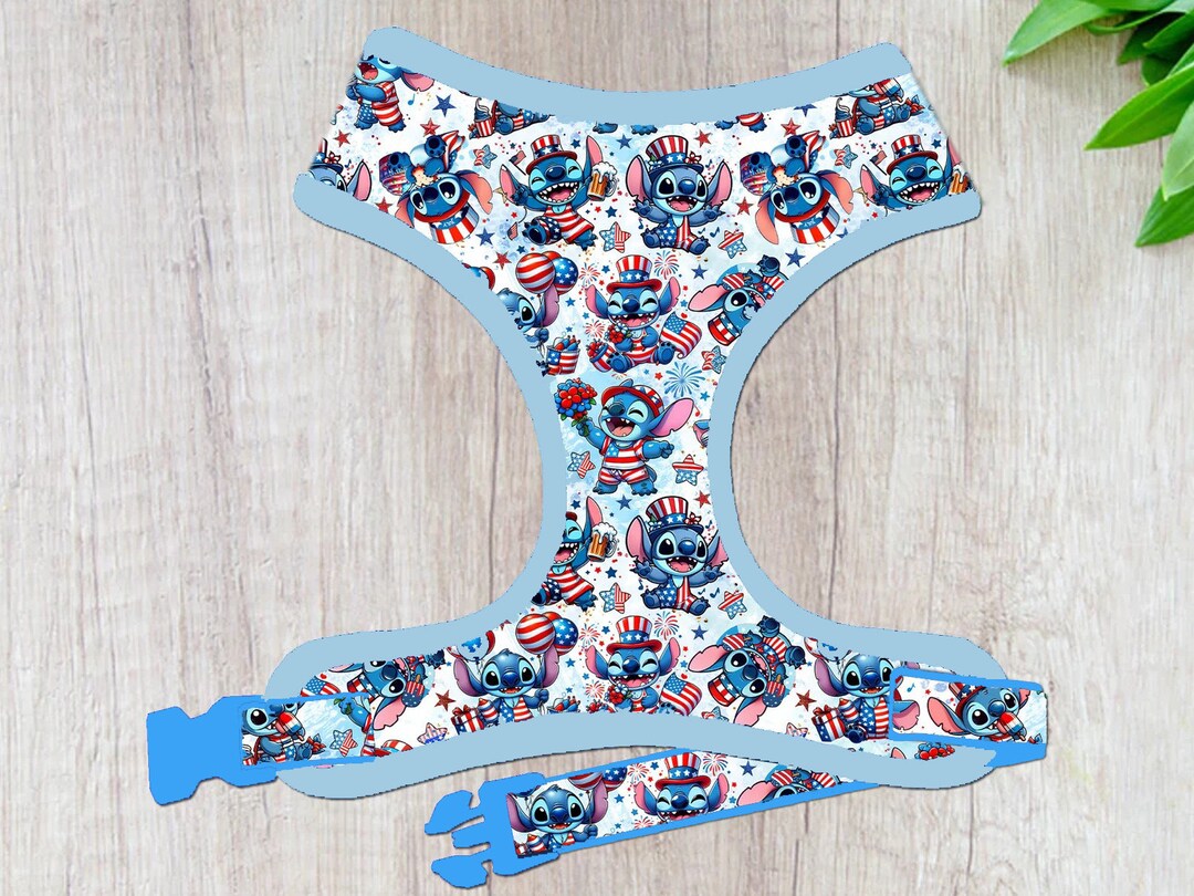 Patriotic Dog Harness Vest/ 4th of July Harness/ Girl Boy