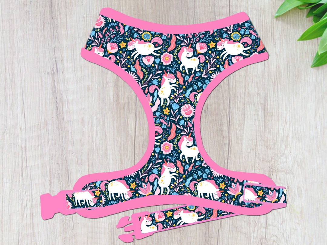Unicorn Star Dog Harness With Leash main image 1