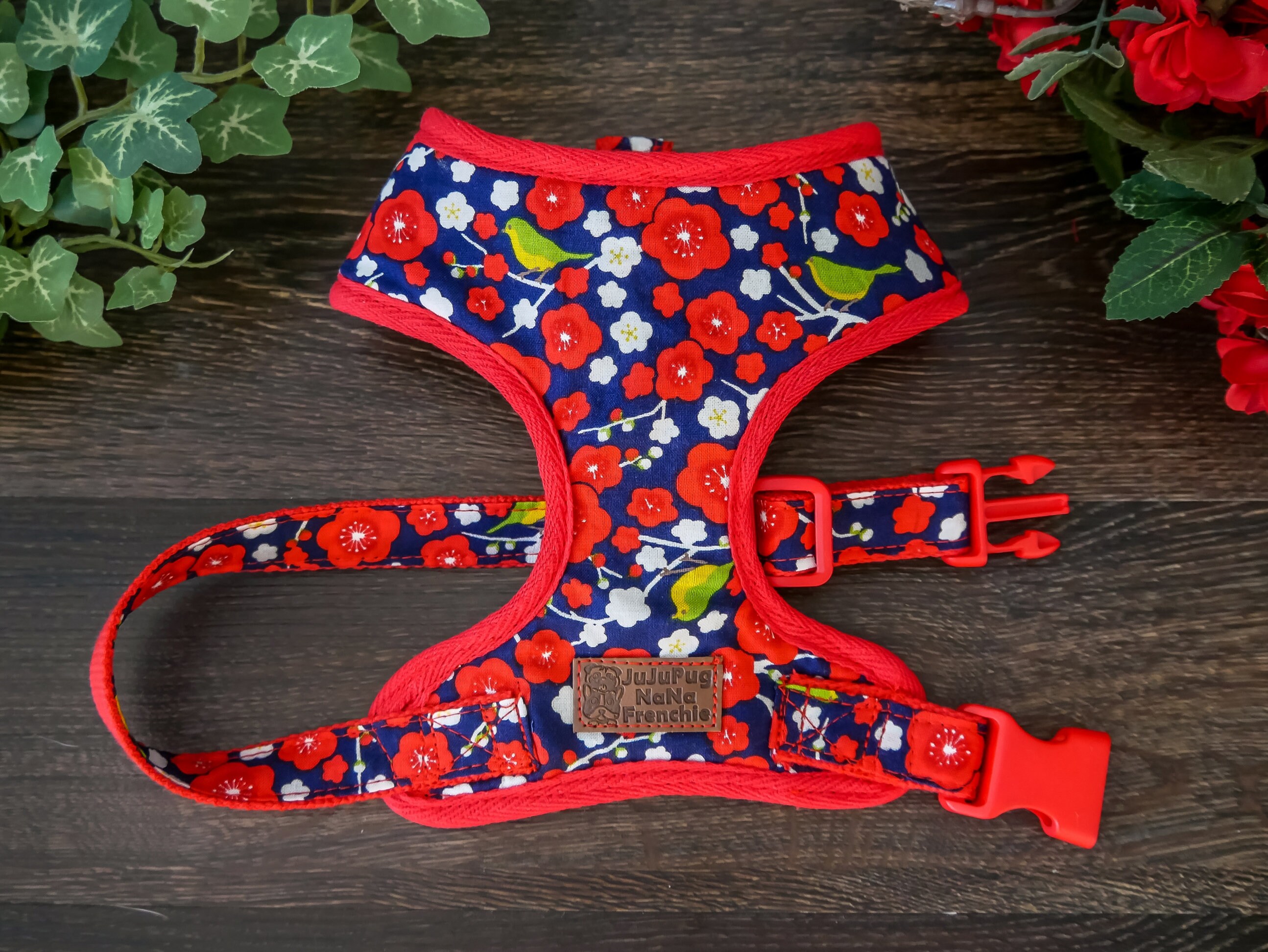 Female Floral Girl dog harness vest Kimono fabric harness Etsy