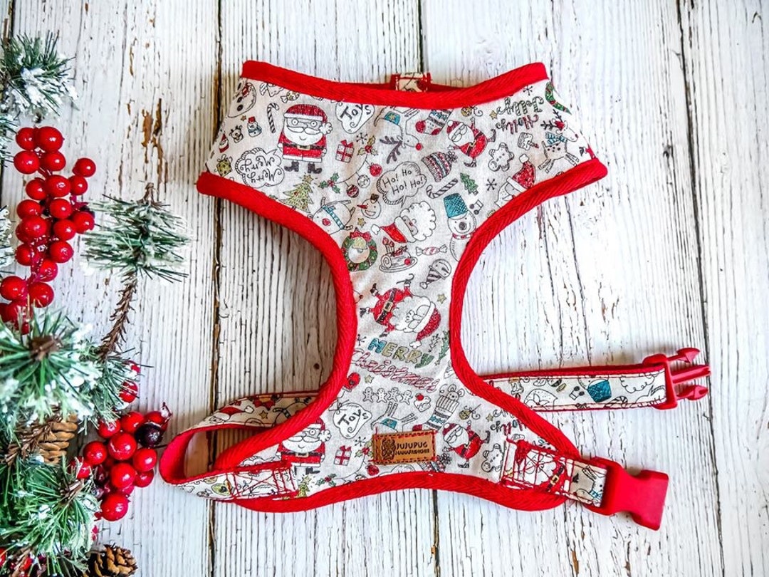 Christmas Santa Dog Harness Vest Smal Medium Dog Harness Boy Etsy