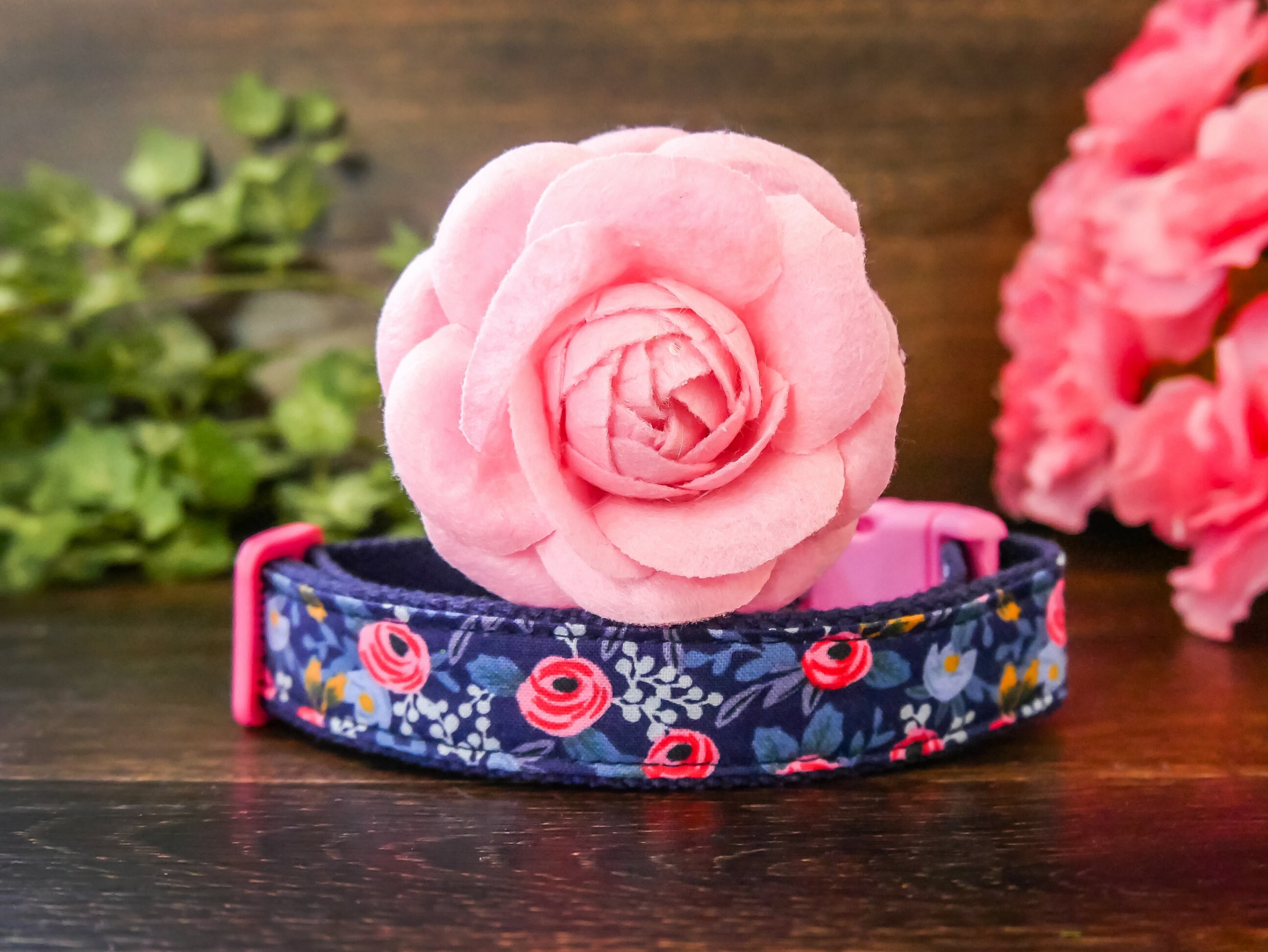 Girl Dog Collar/ Female Floral Dog Collar/ Large Dog Collar/ Etsy