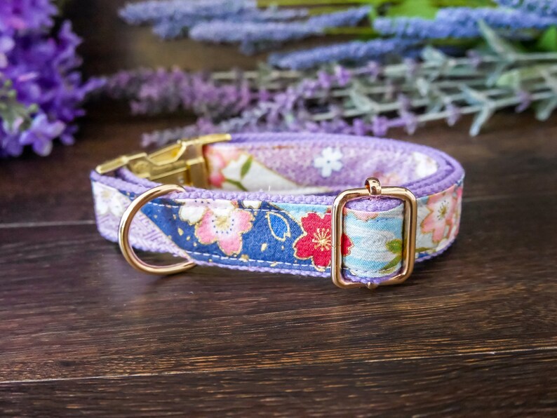 Girl Floral Dog Collar/ Japanese Kimono Flower Dog Collar/ Etsy