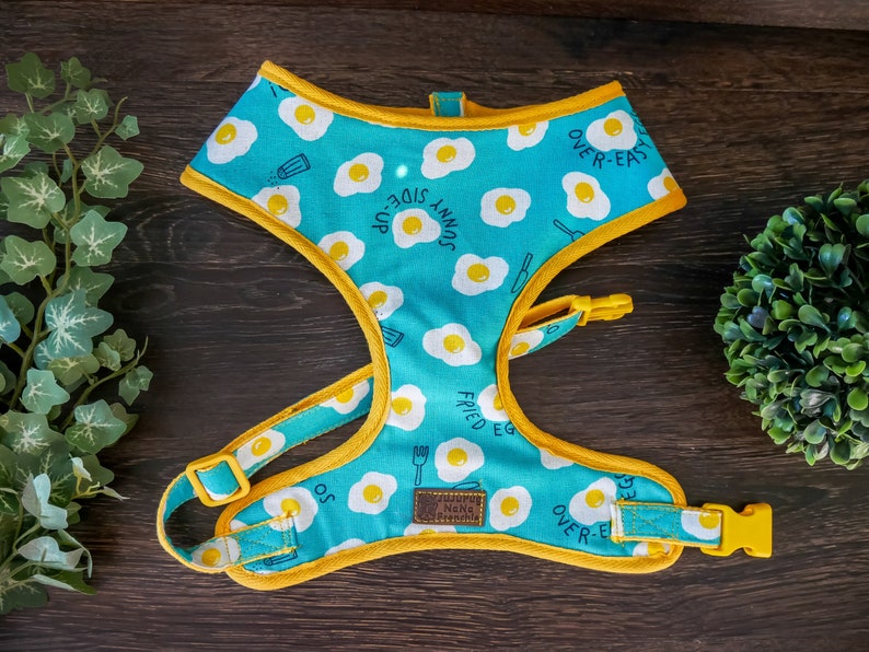 Fried Egg Dog Harness Vest Fun Boy Dog Harness Blue Puppy Etsy