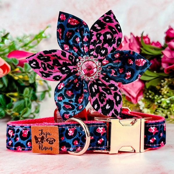 Leopard Dog Collar Etsy