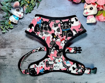 French bulldog harness/ Frenchie dog harness/ Boston Terrier dog harness/ Pug harness vest