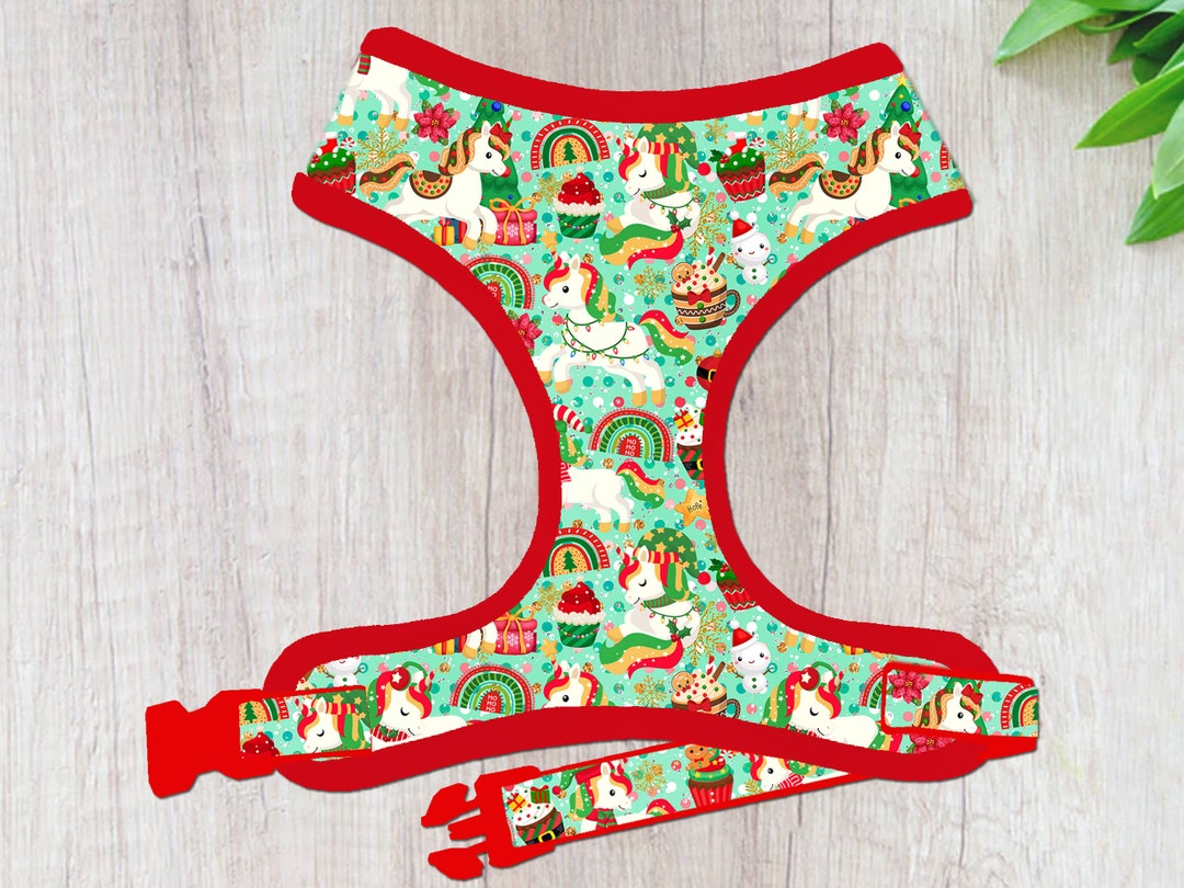 Christmas Unicorn Dog Harness Vest/ Girl Boy Cute Dog Harness/ Etsy