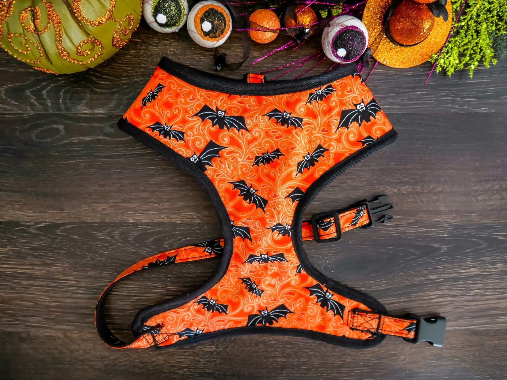 Halloween dog harness Glow in the dark dog harness Bat Puppy Etsy