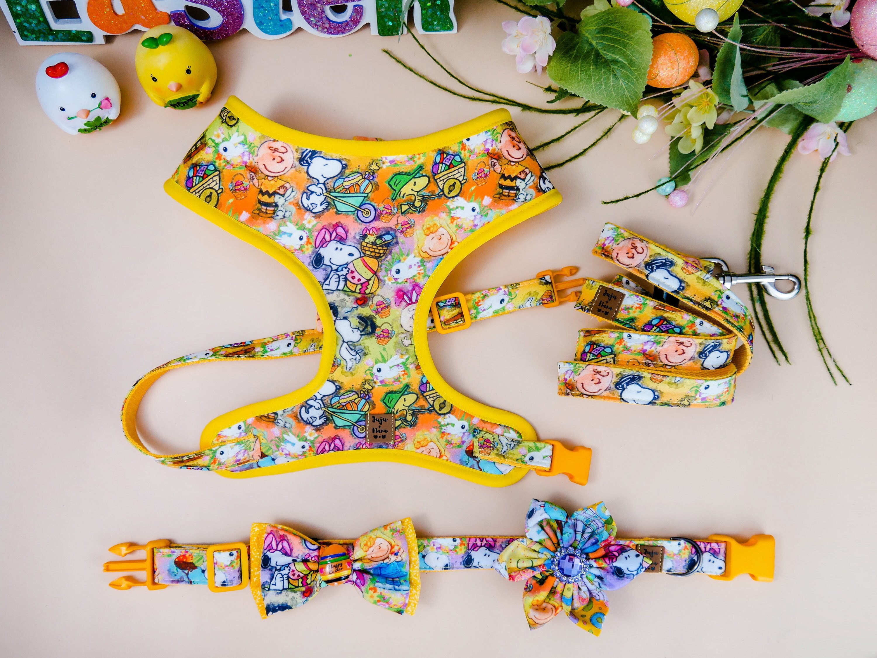 Easter egg dog harness/ boy girl dog harness vest/ cute yellow Etsy