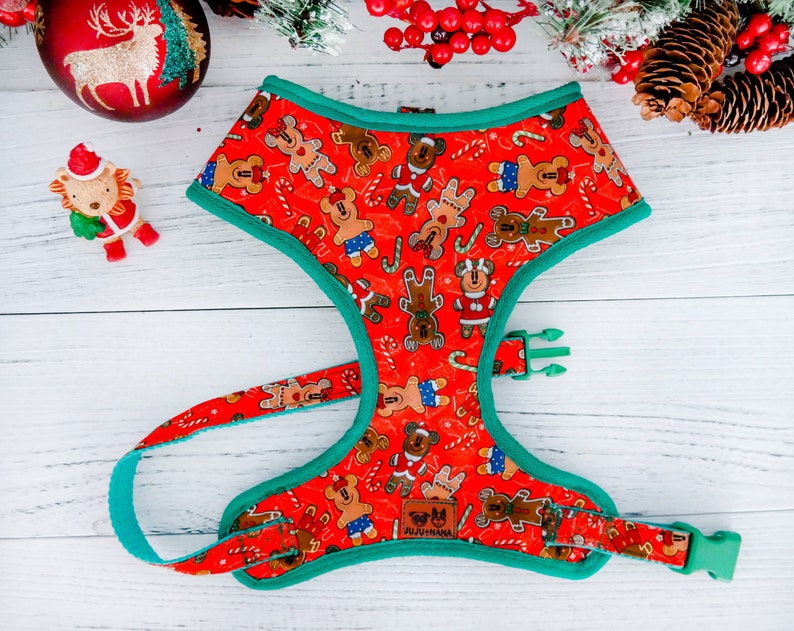 Christmas gingerbread dog Harness leash set/ Girl boy dog Etsy