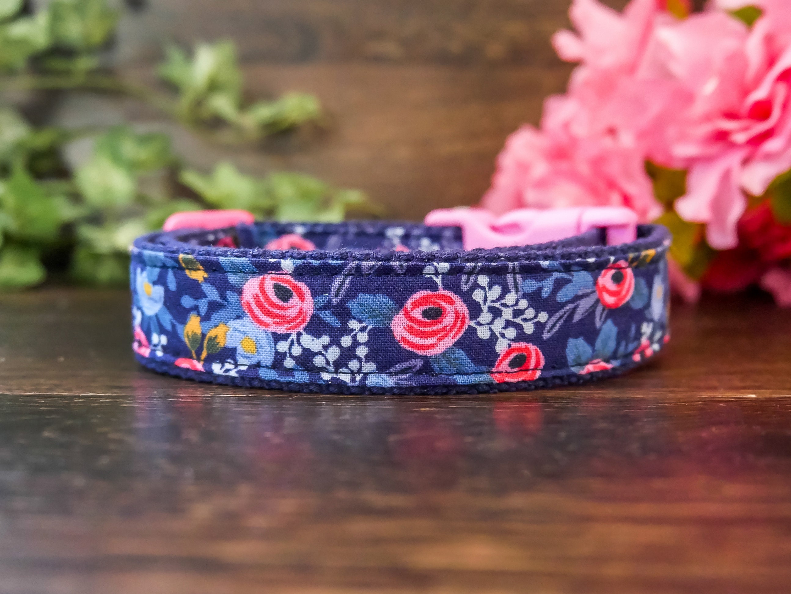 Girl Dog Collar/ Female Floral Dog Collar/ Large Dog Collar/ Etsy