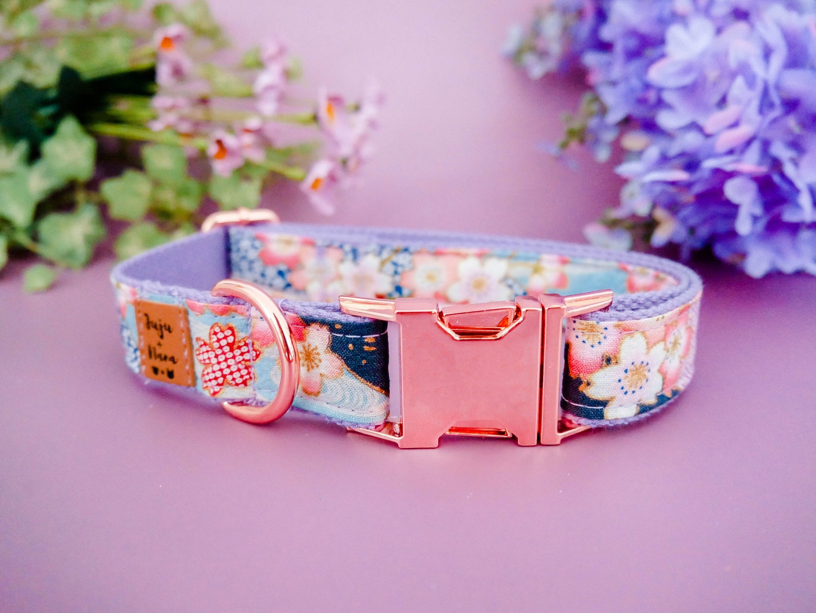 Girl Floral Dog Collar/ Japanese Kimono Flower Dog Collar/ Etsy