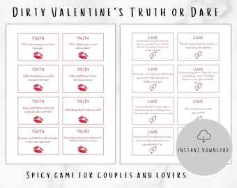 Dirty Truth or Dare Game: Spicy Couples Night (Printable PDF)