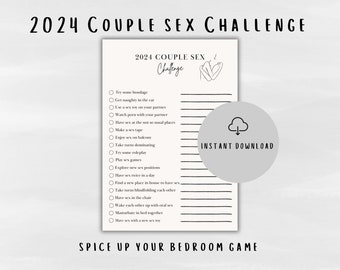2024 Couples Sex Challenge | Printable Kinky Sex Challenge for Couples to Spice Up Your Bedroom Game | Perfect Date Night| Sex Bucket List