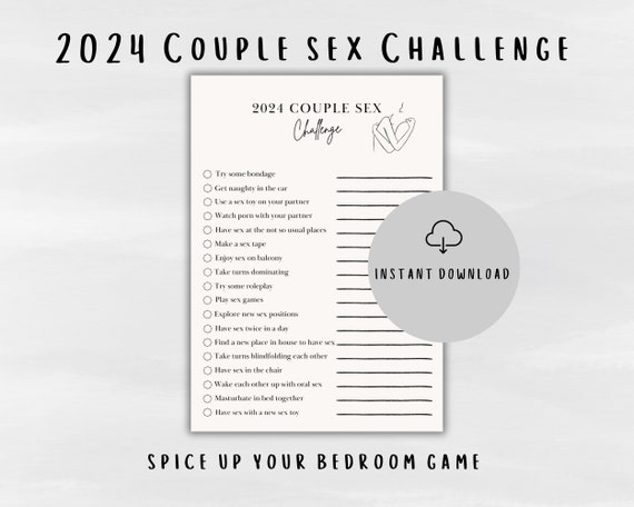 2024 Couples Sex Challenge Printable Kinky Sex Challenge for  