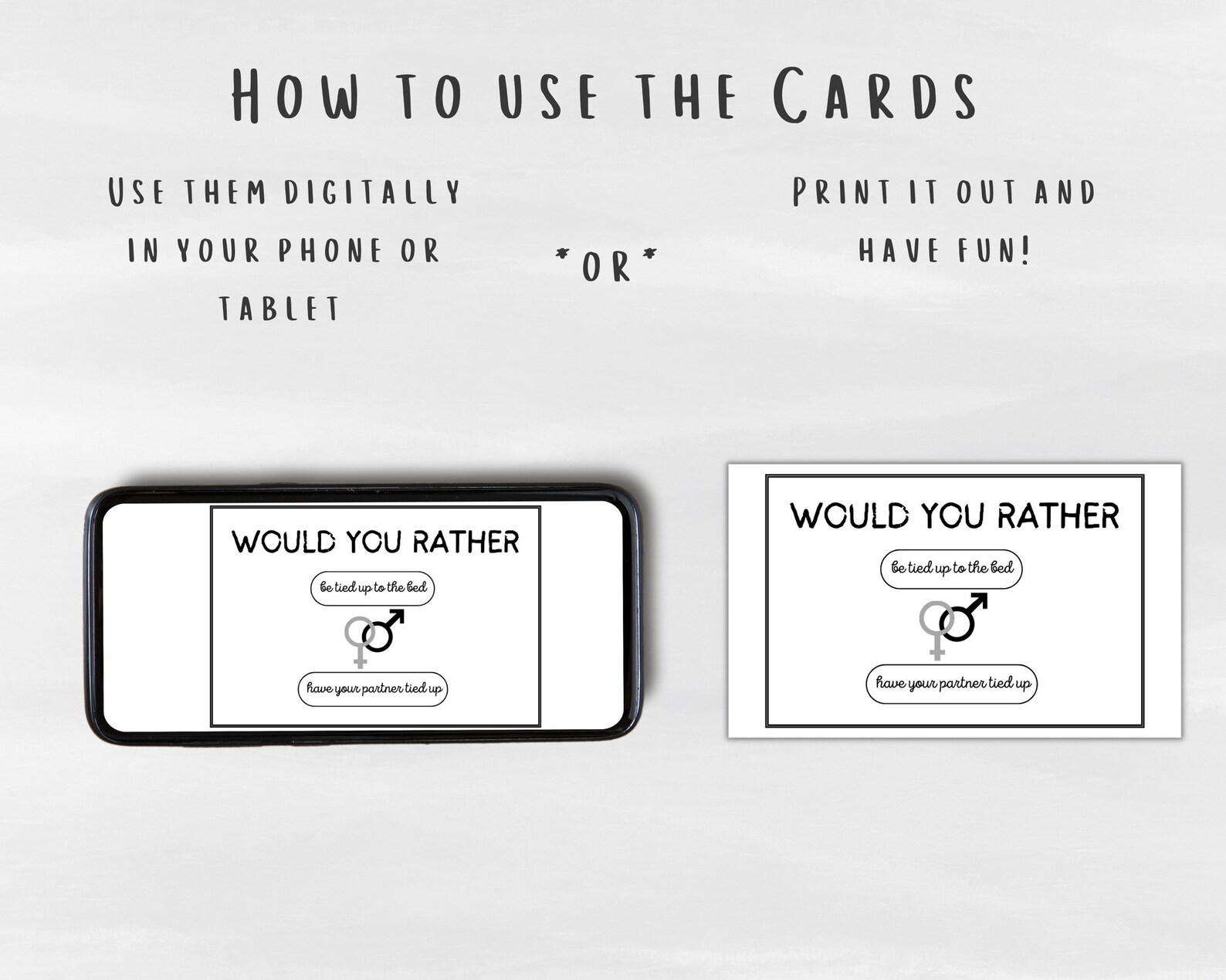 Printable Game for Couples Dirty Would You Rather | Intimate
