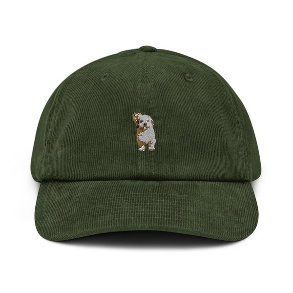 Shih Tzu Stylish Corduroy Hat | Unisex Embroidered Dad Hat with Shih Tzu Dog Print | Perfect Shih Tzu Gift | Multiple Colors, Adjustable