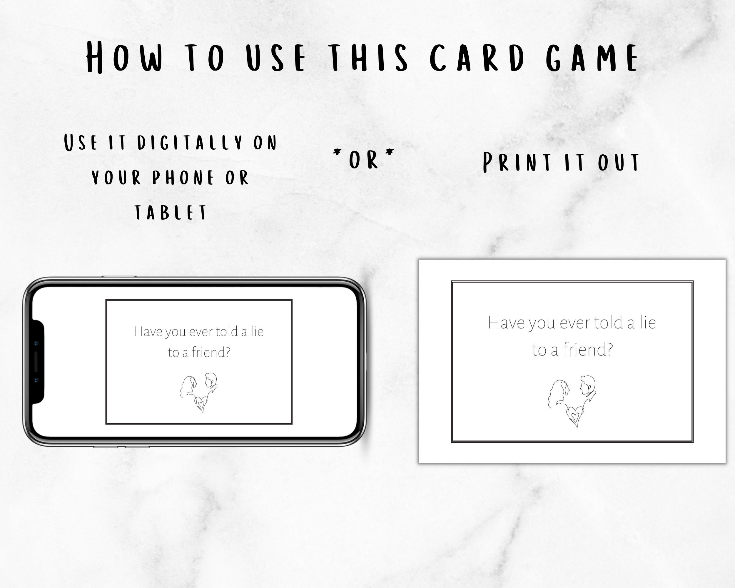 80 Printable Question Card Game for Couples to Get to Know Each Other
