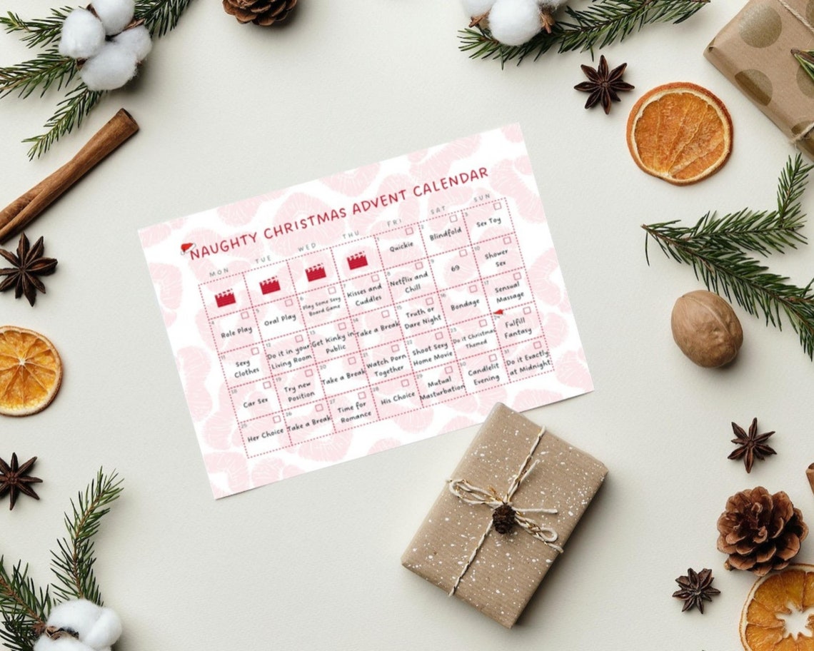 Naughty Christmas Advent Calendar December | Printable Intimate Couples