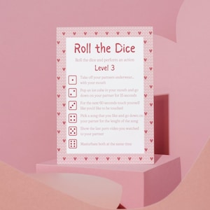 Dirty Valentines Roll the Dice Game for Couples Printable Game