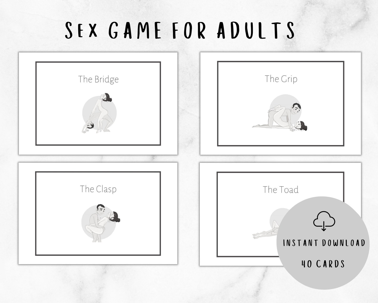 40 Printable Digital Cards for Couples - Enhance Your Intimacy | Spice