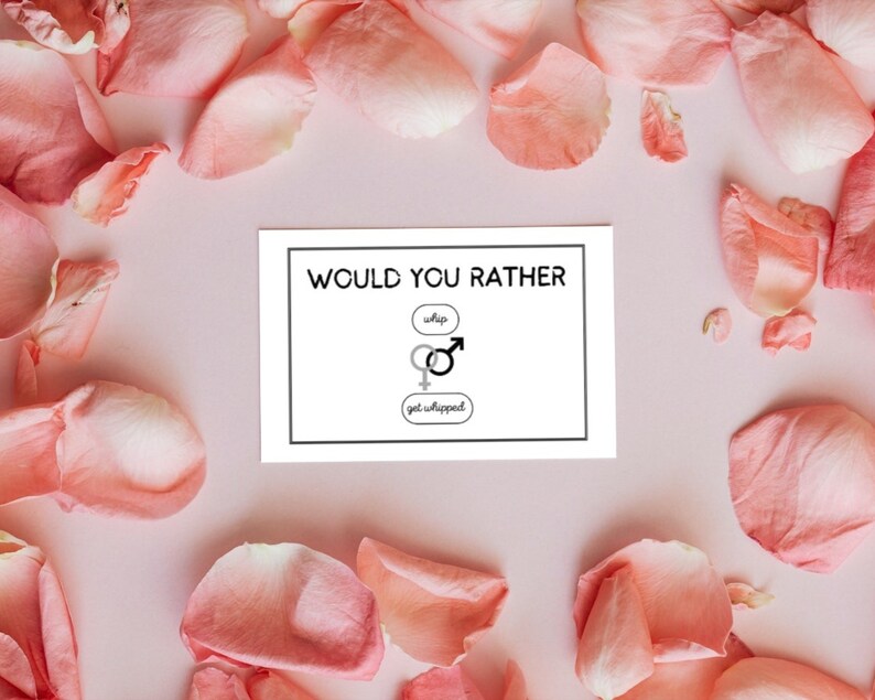 Printable Game for Couples Dirty Would You Rather | Intimate