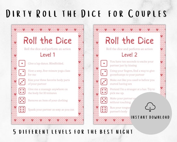 Couples Foreplay Dice Game: Spicy Date Night (Digital Download)
