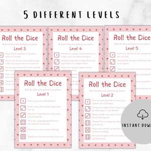 Dirty Valentines Roll the Dice Game for Couples